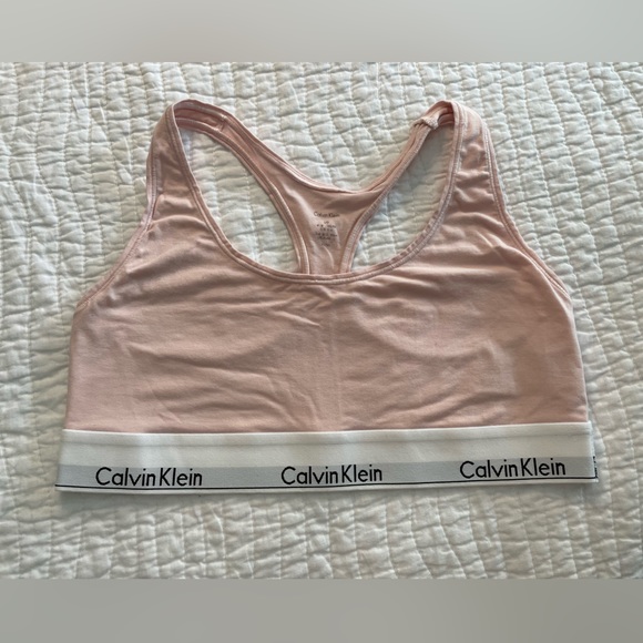 Calvin Klein Racerback Bralette Light Pink - Picture 3 of 8